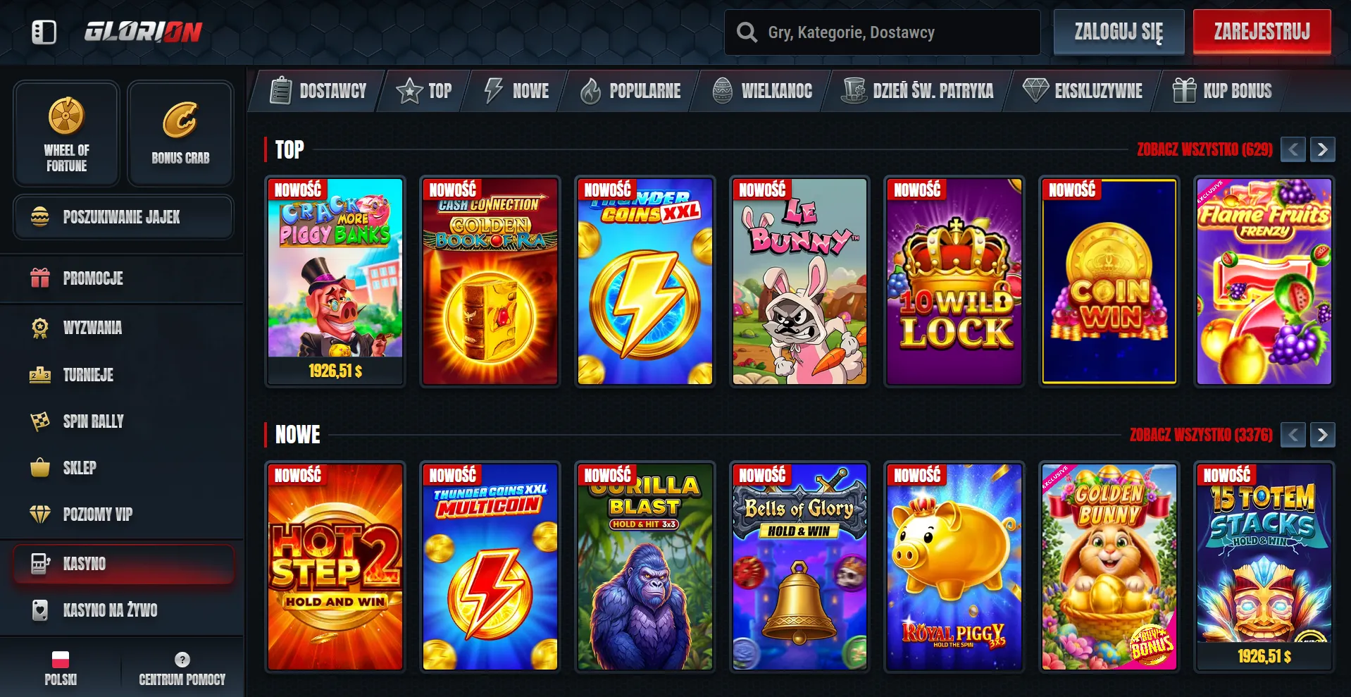 Kasyno online automaty — gry casino na żywo z krupierem